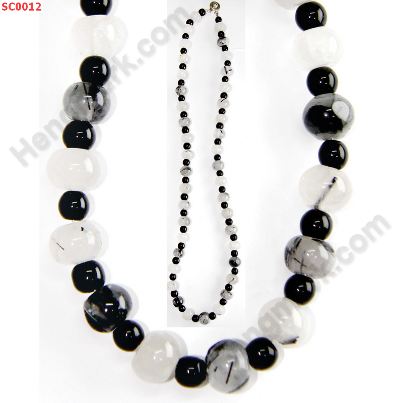 SC0012 สร้อยคอหินแก้วขนเหล็ก ราคา 399 บาท http://ww2.hengmark.com/view_product/SC0012.htm