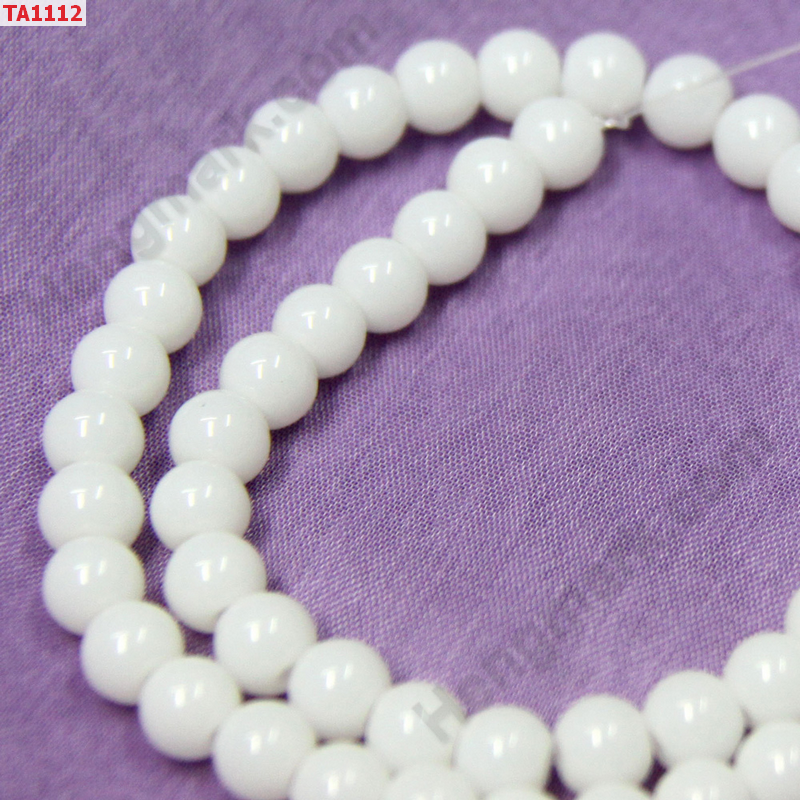 TA1112 ลูกปัดแก้วขาวนม ราคา 3 บาท http://ww2.hengmark.com/view_product/TA1112.htm
