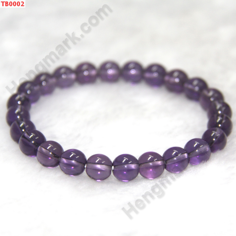TB0002 สร้อยข้อมือลูกปัดแก้วสีม่วง ราคา 140 บาท http://ww2.hengmark.com/view_product/TB0002.htm