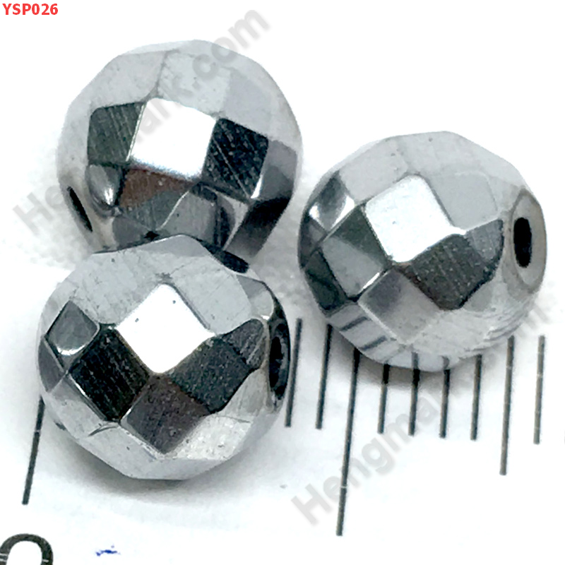 YSP026 ลูกตุ้มเฮมาไทท์เจียเหลี่ยมสีเงิน ชิ้นละ ราคา 10 บาท http://ww2.hengmark.com/view_product/YSP026.htm