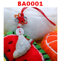 BA0001 : คางคกสวรรค์ หยกแท้ สีขาว