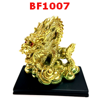 มังกรม้วนหาง เรซิ่นเคลือบทอง 24 K