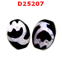 D25207 : หินDZI ลายดอกบัว