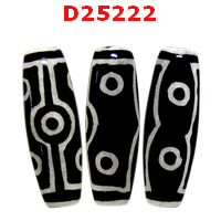 D25222 : หิน DZI ลาย 7 ตา