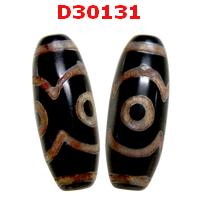 D30131 : หินDZI ลาย 3 ตา เขี้ยวเสือ