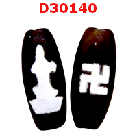 D30140 : หินDZI ลายกวนอิม สวัสดิกะ