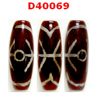 D40069 : หินDZI ลายผู้สูงศักดิ์