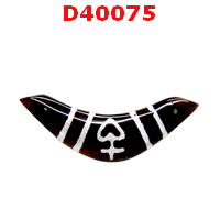 D40075 : หิน DZI รูปบูมเมอแรง ลายแก้ววิเศษ