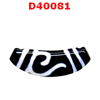 D40081 : หิน DZI บูมเมอแรง ลายหรูยี่