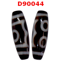 D90044 : หิน DZI ลาย 3 ตา