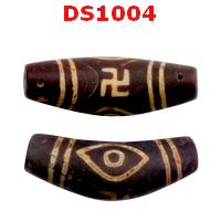 DS1004 : หินDZI ลายตามังกร สวัสดิกะ