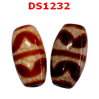 DS1232 : หินDZI ลายเขี้ยวเสือคู่