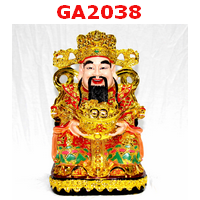 GA2038 : ไฉ่ซิงเอี๊ยนั่งอุ้มก้อนทอง เสื้อแดง