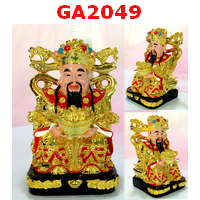 GA2049 : ไฉ่ซิงเอี๊ยนั่งอุ้มก้อนทองเสื้อแดง
