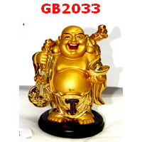 GB2033 : พระสังกัจจัยน์เรซิ่นเคลือบทอง