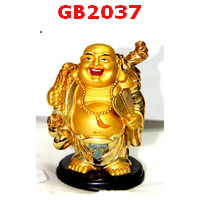 GB2037 : พระสังกัจจัยน์เรซิ่นเคลือบทอง