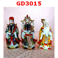 ฮกลกซิ่ว เซรามิค เสื้อ 3 สี   เทพฮกลกซิ่ว (หรือเรียกว่าเทพเจ้าดาวสามดวง)    เป็นสัญลักษณ์ที่สำคัญที่สุดที่ปรากฏในครัวเรือนชาวจีนทั้งหมด ที่ผสมผสานกันในเรื่อง 
    1. ความสุข และโชคดีเรื่องผู้สืบสกุล 
    2. อำนาจ ความน่าเชื่อถือ ความสำเร็จ  ความเจริญรุ่งเรืองและความมั่งคั่ง 
    3. อายุยืน  สุขภาพดี 