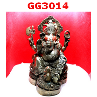 พระพิฆเนศทองเหลืองขัดเงิน