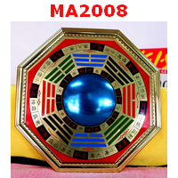 กระจกนูน ยันต์ 8 ทิศ กรอบทอง