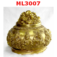 โถมั่งคั่งทองเหลือง ชุดใหญ่