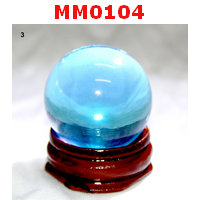 MM0104 : ลูกแก้วใสสีฟ้า (30mm)(W)