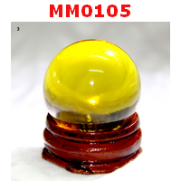MM0105 : ลูกแก้วใสสีเหลือง (30mm)(W)