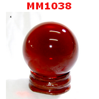 MM1038 : ลูกแก้วใสสีแดง (40mm)(W)