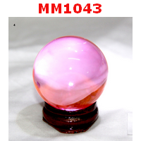 MM1043 : ลูกแก้วใส สีชมพู (40mm)