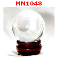 MM1048 : ลูกแก้วใสสีขาว (40mm)(W)