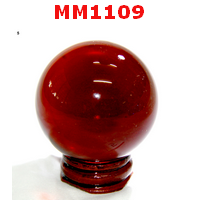 MM1109 : ลูกแก้วใสสีแดง (50mm)(W)
