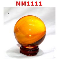 MM1111 : ลูกแก้วใส สีส้ม (50mm)