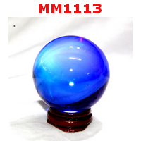 MM1113 : ลูกแก้วใส สีน้ำเงิน (50mm)