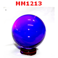 MM1213 : ลูกแก้วใส สีน้ำเงิน (60mm)