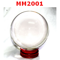 MM2001 : ลูกแก้วใส พร้อมขาตั้ง (100mm)