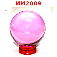 MM2009 : ลูกแก้วใส สีชมพู (110mm)