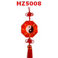 MZ5008 : จี้หินสีแดง ตัวอักษร ฮก