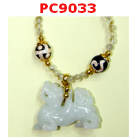 PC9033 : ปีเซียะหยกแม่ลูก สร้อยคอไหมทอง