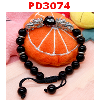 PD3074 : สร้อยข้อมือปี่เซียะคู่สีเงิน+คาถาทิเบตสร้อยเชือก 