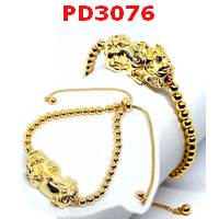 PD3076 : สร้อยข้อมือเชือกปี่เซียะสีทอง