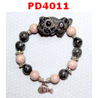 PD4011 : สร้อยข้อมือปี่เซียะดำหินอะเก็ต