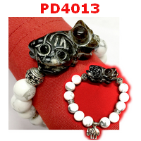 PD4013 : สร้อยข้อมือปี่เซียะดำหินอะเก็ต