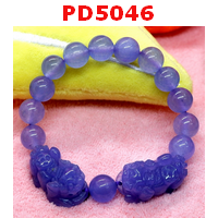 PD5046 : สร้อยข้อมือปี่เซียะคู่ หินหยกสีม่วง