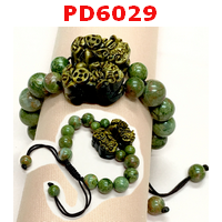 PD6029 : สร้อยข้อมือปี่เซียะหินไทเกอร์อายคู่