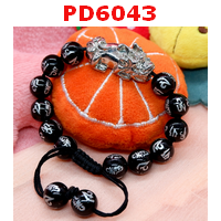 PD6043 : สร้อยข้อมือปี่เซียะสีเงิน+คาถาสร้อยเชือก