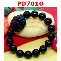 PD7010 : สร้อยข้อมือปี่เซียะหินอ๊อบซิเดียนแบบกลม