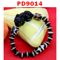 PD9014 : สร้อยข้อมือปี่เซียะหินอ็อบสิเดียน+DZI