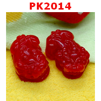 PK2014 : ปี่เซียะคู่ หินหยกสีแดง