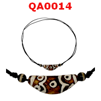 QA0014 : สร้อยคอหินทิเบต ลาย 9 ตา