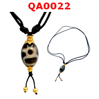 QA0022 : สร้อยคอหินทิเบต ลายไฉ่ซิงเอี๊ย