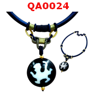 สร้อยคอหินทิเบต ลายกิเลน